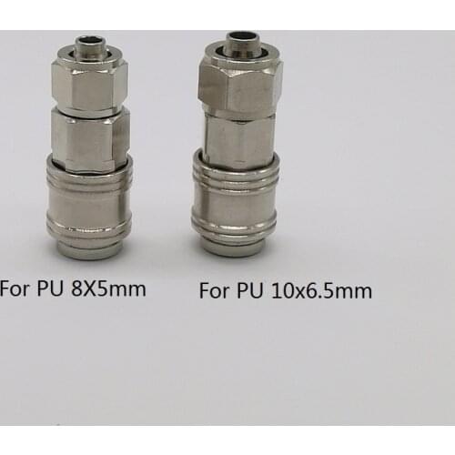 10PCS/LOT MINI European pneumatic quick connect Female joint Pure copper pneumatic joint for PU 8*5mm 10*6.5mm