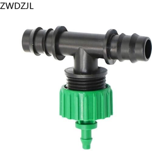 Irrigation 5/8 to the 1/4" barbed Tee Connectors 16mm garden hose to 4/7 3 way connector water divider adapter 2pcs