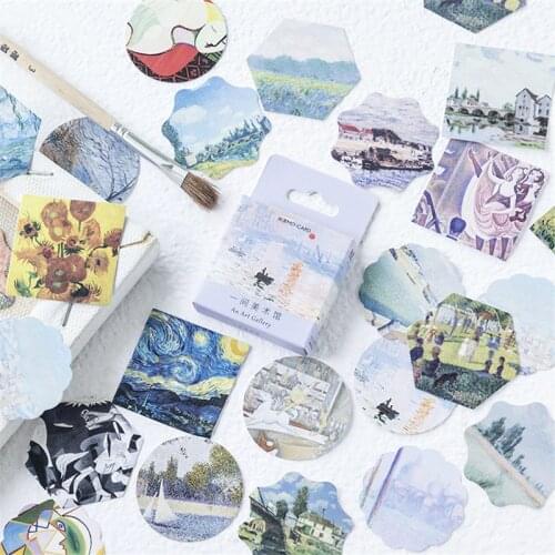45 Pcs/lot Cute Van Gogh Oil Painting Mini Paper Sticker Decoration Diy Ablum Diary Scrapbooking Label Sticker Kawaii Stationery