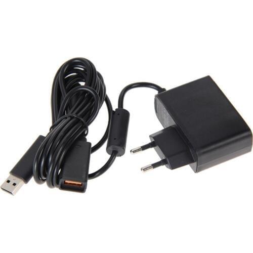 110-240V AC Adapter Power Supply Cord USB Converter Cable Portable 1-to-2 Power Adapter for Xbox 360 Kinect Sensor