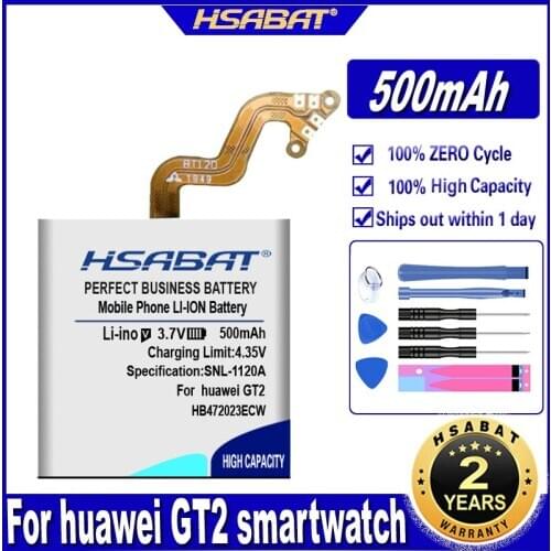 HSABAT HB472023ECW 500mAh Battery for huawei GT2 42mm smartwatch Batteries