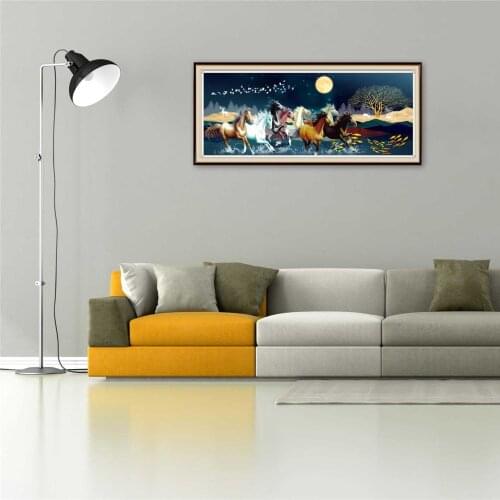 5D DIY Diamond Mosaic Horse Diamond Embroidery Crystal Animal Full Round Square Cross Stitch Diamond Painting Home Decoration