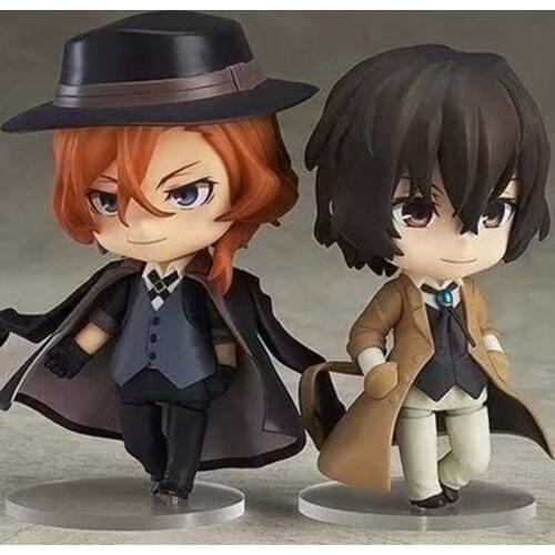 10cm Bungo Stray Dogs Dazai Osamu Nakajima Atsushi 657# Nakahara Chuya 676# PVC Doll Anime Toys Action Figure Cosplay Doll