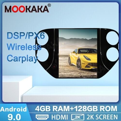 Tesla Screen Android 9 .0 4+128G Car Multimedia Player For VW Tiguan 2010-2016 GPS Navigation Auto Video Audio Stereo Head Unit