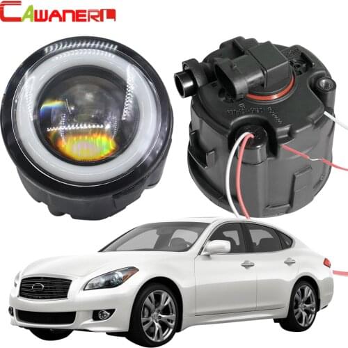 Cawanerl For Infiniti M M25 M37 M56 2011 2012 2013 Car LED Fog Light Angel Eye DRL Daytime Running Light White 30W 12V 2 Pieces