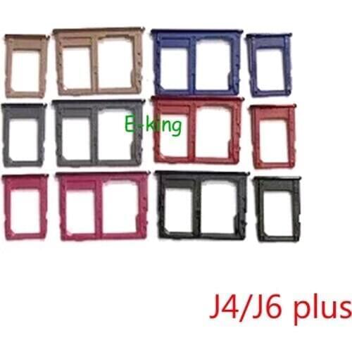10PCS For Samsung Galaxy J4+ J6+ J4 J6 Plus J415F J610F 2018 Sim Card Slot Tray Holder Sim Card Reader Socket Replacement Part