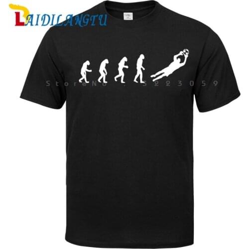 Mens Evolution Of Man To Soccer Goalie Team Goal Tender Shirt Men T-shirt Short sleeve O-Neck Fashion T shirt