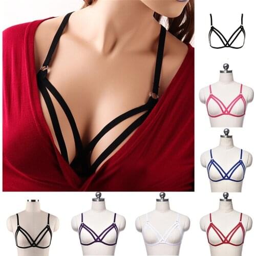 Gothic chest tight-fitting drawstring color halter double-layer beauty chest simple Harajuku harness event festival costume