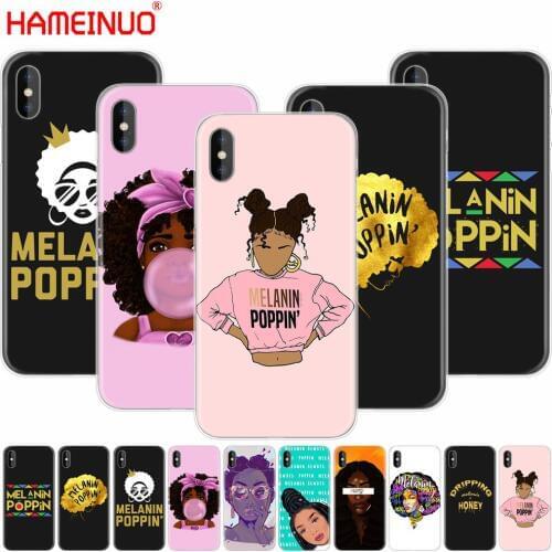 HAMEINUO Melanin Poppin fashion cell phone Cover case for iphone X 8 7 6 4 4s 5 5s SE 5c 6s plus