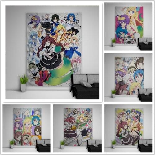Jashin-chan Dropkick Tapestry Art Wall Hanging Sofa Table Bed Cover Home Decor Poster
