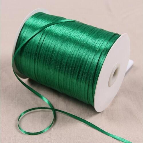 REDJCK 20/50/100 Yards 3 mm Width Satin Ribbon DIY Material Polyester Webbing Ribbons For Gift Box Wedding Party Decoration
