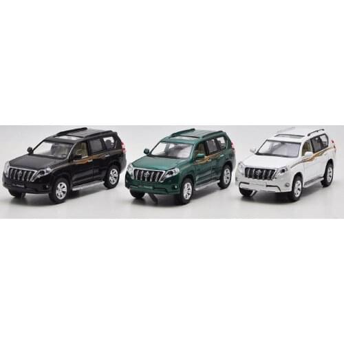 Diecast 1:32 Scale Toyota Land Cruiser Prado Simulation Alloy Pull Back Car Model Collection Decoration Gifts Toys for Boys