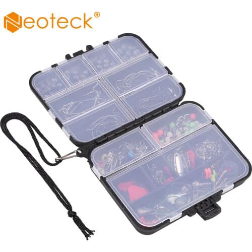Neoteck Portable 188pcs Various Fishing Accessories Decoy Tools Fishing Tackle Box Kit Swivels Clamp Hooks Weights Clips Baiting