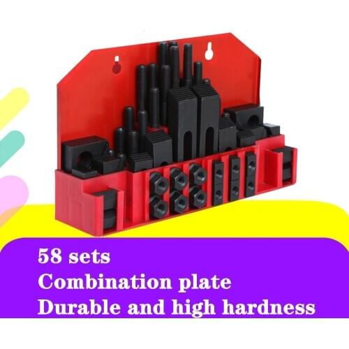 58pcs Milling Machine Clamping Set Tools Mill Clamp Kit Vice M12