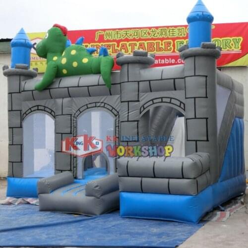 5x4m Factory Supplier Inflatable Dinosaur Bounce Jumping House, Baby Combo Castle