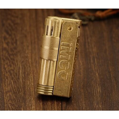 Genuine IMCO original copper windproof kerosene gasoline lighter old sealed tank style outdoor cigarette accessories
