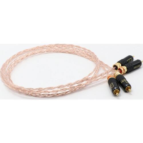 Pair HIFI 3CU 5N OCC pure copper signal line,Audio Cable, rca to rca interconnect cable，Multiple copper conductor RCA cable