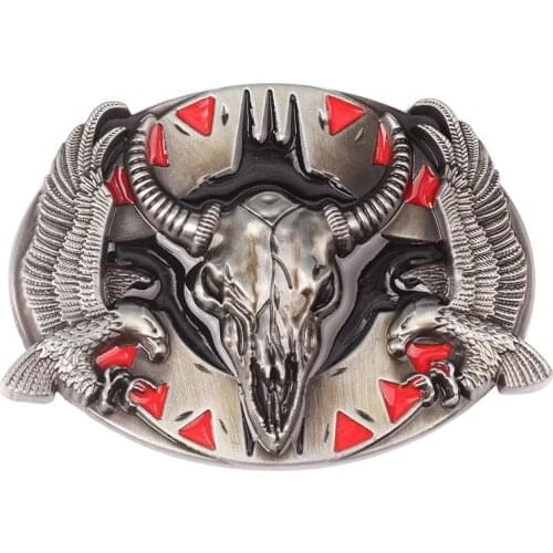 Bull skull Eagle Vulture belt Buckle homemade handmade waistband Components for 3.8cm 4cm