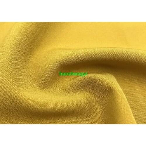 Spot double-layer stretch polyester plain woven garment fabric, comfortable and soft spring and autumn fashion fabric