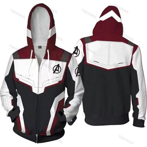 Quantumm Realm Baby Boys Girls Costume Hoodies Men Hooded Family Zipper End Game Sweatshirt Jackets