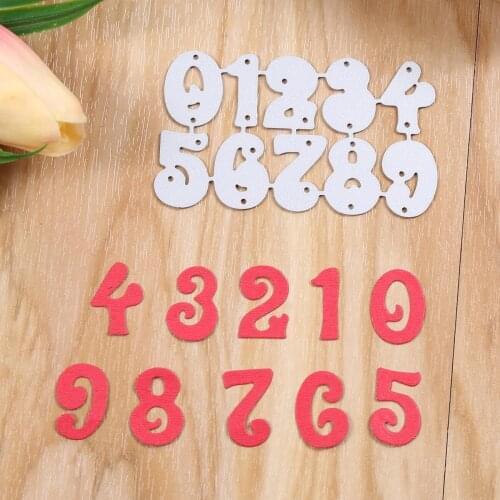 10pcs Number Embossing Scrapbooking Metal Cutting Dies For Album Decorative DIY Cards and Card Making Embossing Craft New