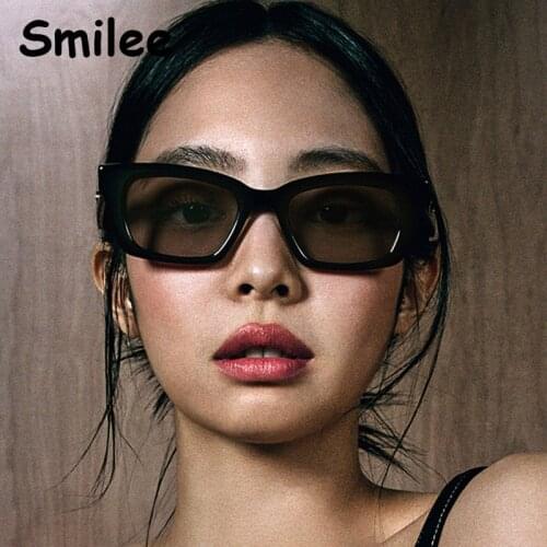 Vintage Small Rectangle Sunglasses For Women Men 2020 New Fashion Black Leopard Shades Clear Frame Eyewear UV400 Summer