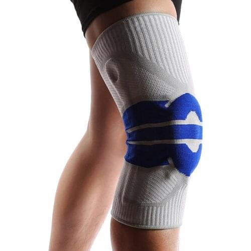 Knee Brace Compression Sleeve Knee Wraps Patella Stabilizer with Silicone Gel Spring Support Hinged Kneepads Protector D0UE