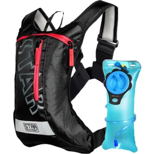 SFK Motorcycle Bag/ 2L PVC Water Backpack Bag/Men Women Outdoor Camping Hiking Cycling Reflective Sports Gym Bag 7L Black Unisex