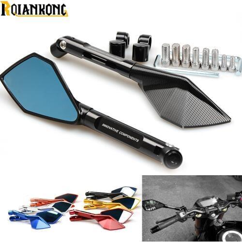Universal Motorcycle Mirrors Rearview side accessoire para moto for Ducati Hypermotard 1100 796 821 monster 600 M620 M750 M900