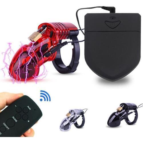 CB6000 Chastity Device Cock Cage For Man,Remote Control Electro Shock Penis Ring Sex Toys,Electric Shock Cock Ring Chastity Belt