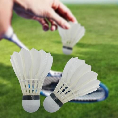 12Pcs/Barrel Windproof Good Elasticity Shuttlecocks High Strength Duck Feather Badminton Balls Accessories for Amateur Players