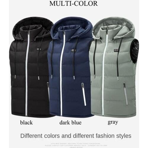 Mens Womens Winter Outdoor Electric Heating Cost Clothes Hot Heated Jackets USB Shift Warm Sports Hooded Thermal Heatable Vest