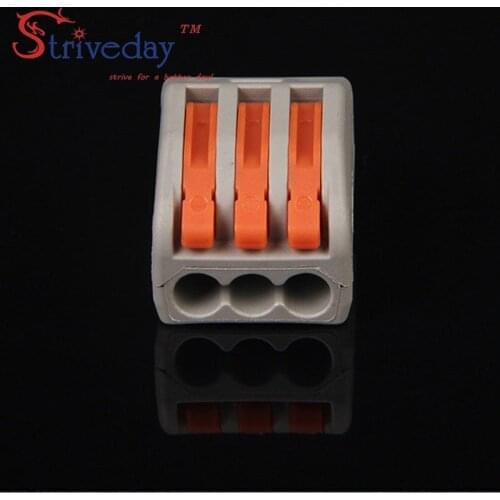 10pcs 222-413 connector PCT-213 3P Universal Compact Wire Connector Conductor universal Terminal Block