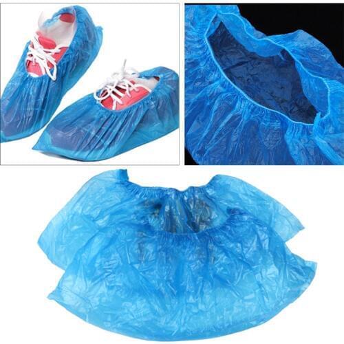 200pcs Booties Shoe Covers Disposable Overshoes 1.0g Waterproof Blue Hot Sale Household Indoor Shoe Covers