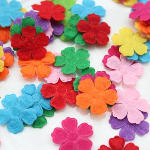 2000pcs mix color Sakura Felt Sticker - Scrapbooking, Card-making, cherry blossoms,felt confetti no glue on back