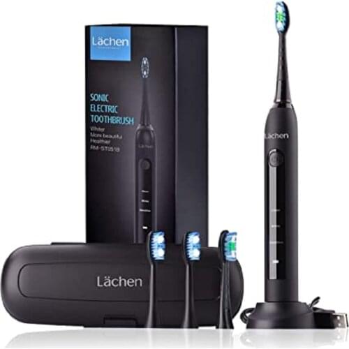 2020 Sonicool New 051B Ultrasonic Sonic Electric Toothbrush Rechargeable Tooth Brushes With 4 Pcs Replacement Heads for RU