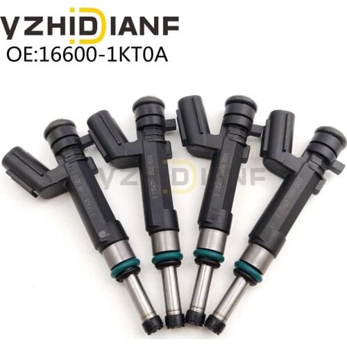 4pcs 16600 1KT0A 166001KT0A New Brand 16600-1KT0A For Fuel Injector Nozzle Nissan Versa 2012-2015 1.6L HR16DE