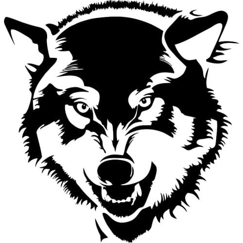 40148# Die-Cut Vinyl Decal Wolf Car Sticker Waterproof Auto Decors on Car Body Bumper Rear Window