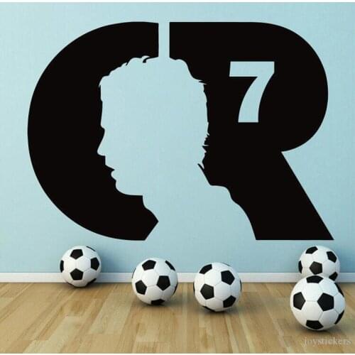 Football Wall Decal Cristiano Ronaldo Soccer Player Wall Sticker Boys Room Sports Wall Poster Football Club 1421