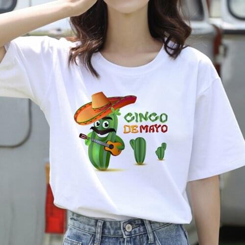 Funny Cactus Print T-shirt Womens T-shirt Fashion Female Tee Top Graphic Female T shirts Female Tumblr Clothing