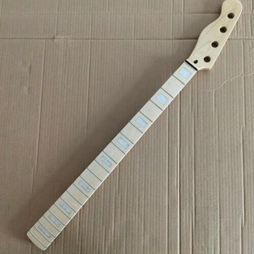 Reverse head Maple 20 frets TL bass guitar neck part 4 string maple fingerboard 34 inch