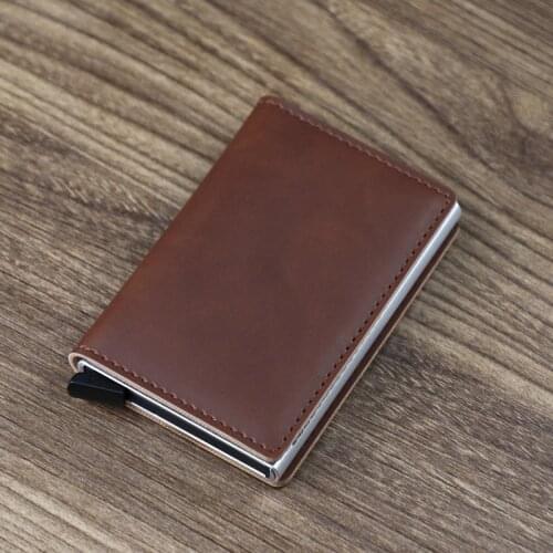 DIENQI Rfid Card Holder Slim Men Wallets Money Bags 2021 Small Brand Thin Women Purses Mini Smart Wallet Male Leather Walet Gift