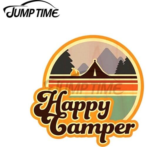 JumpTime 13 x 11.2cm For Camper Sticker Travel Car Stickers Graffiti Decal Windshield Laptop Trunk Scratch-Proof Car Styling