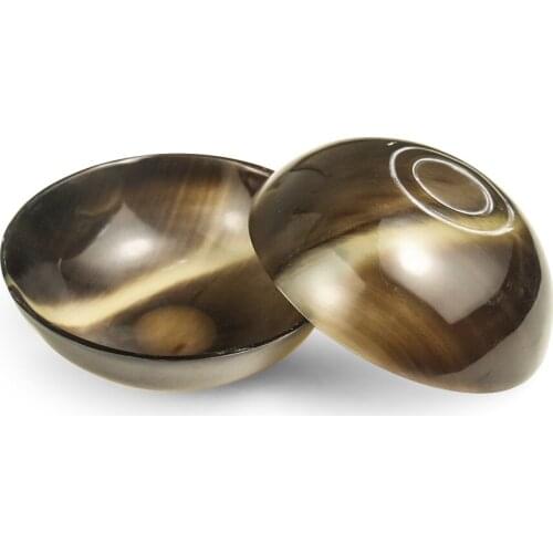 Natural Ox Horn Small Bowl Thick Horn Seasoning Dish Drinking Tea Bowl Soy Sauce Dish Multi-purpose Restaurant Kitchen Tableware