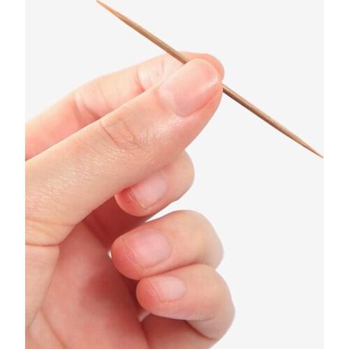 500Pcs Disposable Carbonized Bamboo Wooden Toothpicks Ultra-Thin Double Head Pointed Stick with Dispenser Home Restaurant 449E