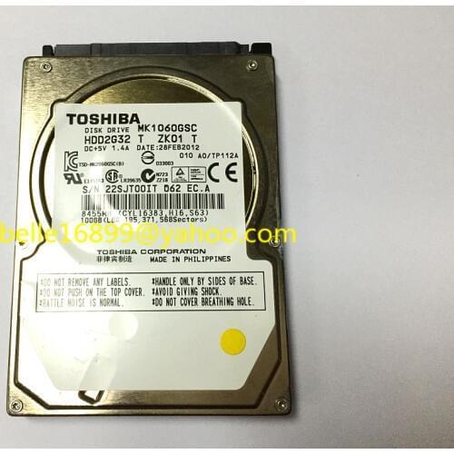 Origianl Disk drive MK1060GSC HDD2G32 E ZK01 DC+5V 1.4A 100GB For Den so Car HDD navigation systems made in Japan