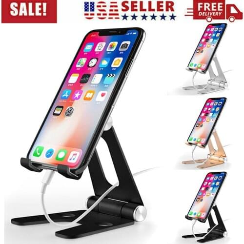 Aluminum Alloy Tablet Stands Holder Desktop Mount Mobile Smartphone Support Holder for 3.5~10 inch phones iPad