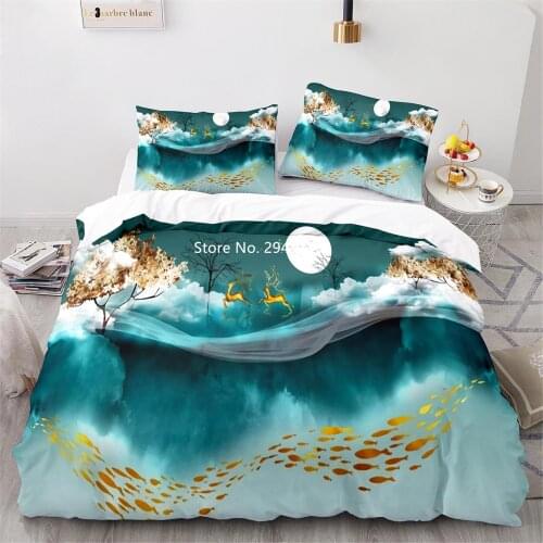 Oil Painting Series Pattern Duvet Bed Cover Pillowcase Bedding Children Adult Bedroom Decoration Home Textile Color Printing