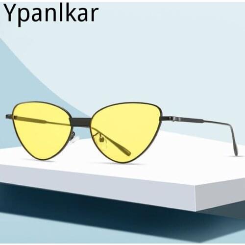 2020 Cat Eye Sunglasses Women Metal Frame Fashion Vintage Gradient Sun Glasses For Female UV400 Shades