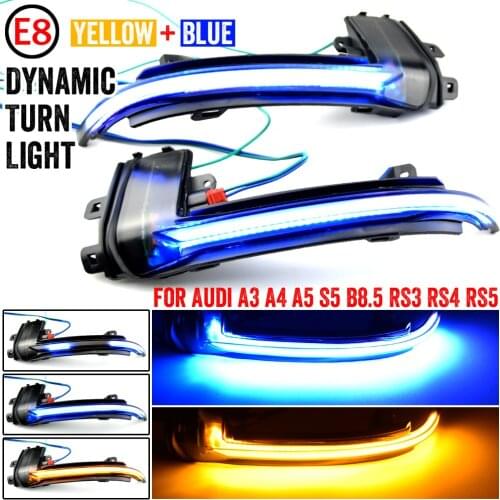 For Audi A4 A5 S5 B8.5 B8 RS5 RS4 S6 S4 LED Dynamic Turn Signals Side Mirror Sequential Blinker Indicator Light